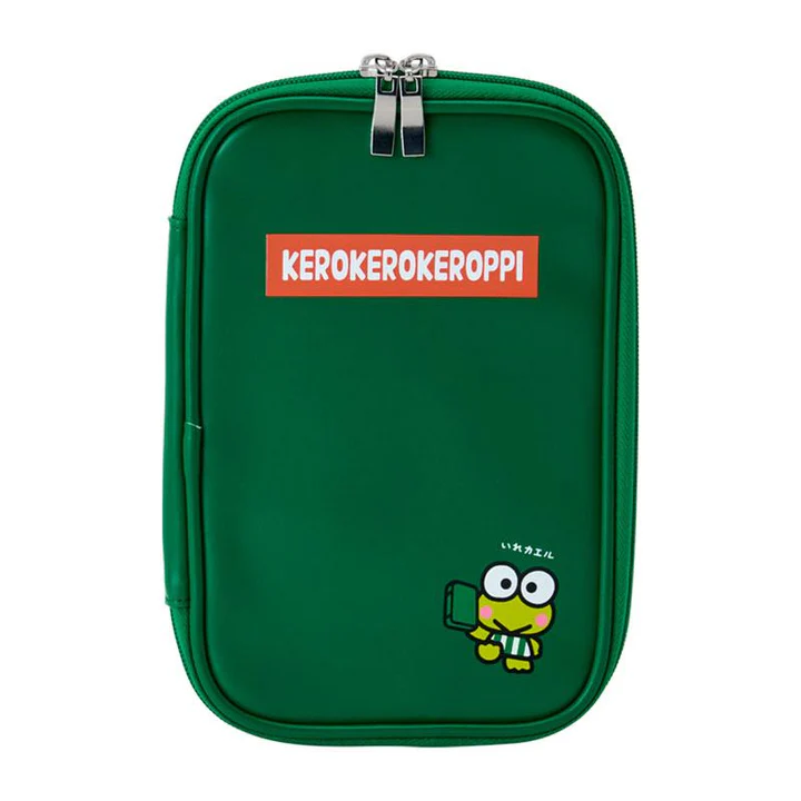 Sanrio|Everyday Kero Kero Keroppi Zipper Multi-Case Flat Pen Pouch Frog|15×3×22cm approx.