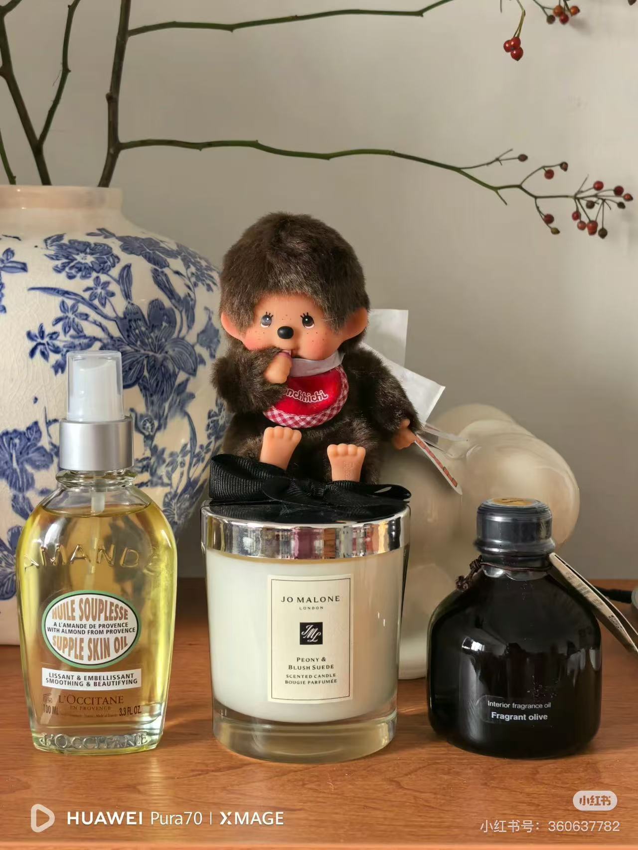 Monchhichi|Premium Standard Brown Sitting Plush Dolls/Plush Toy|SS/ H11 x W9 x D7 cm approx.