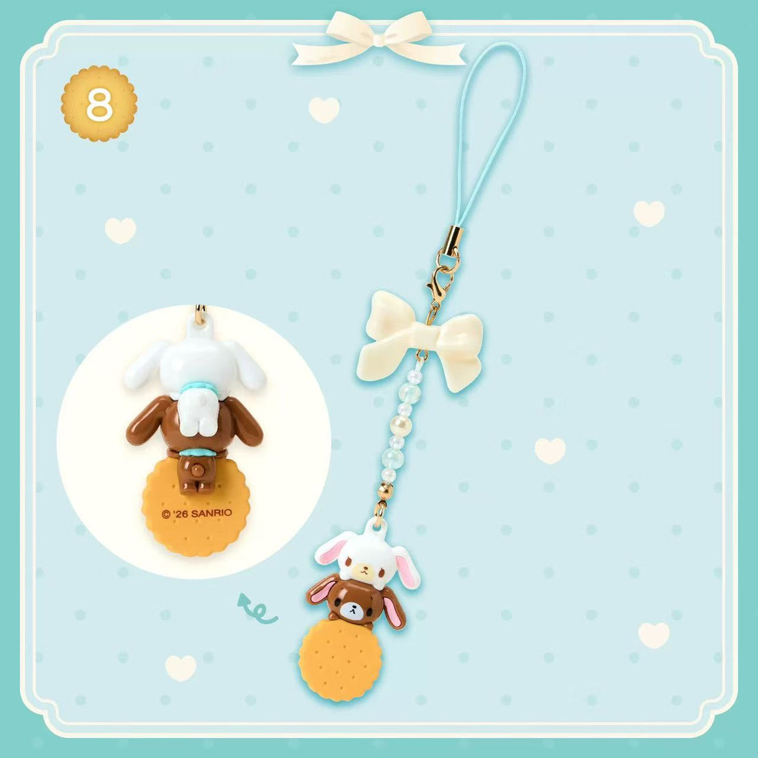 Sanrio|Sugarbunnies Biscuit Design Series Phone Strap|W3.2 x D1.7 x H10.5cm approx.