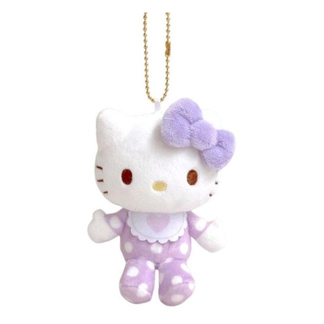 HelloKitty|Sanrio 50th Anniversary Collection Standard Baby Mascot Holder /Plush Keychain| 85x100x45mm approx.