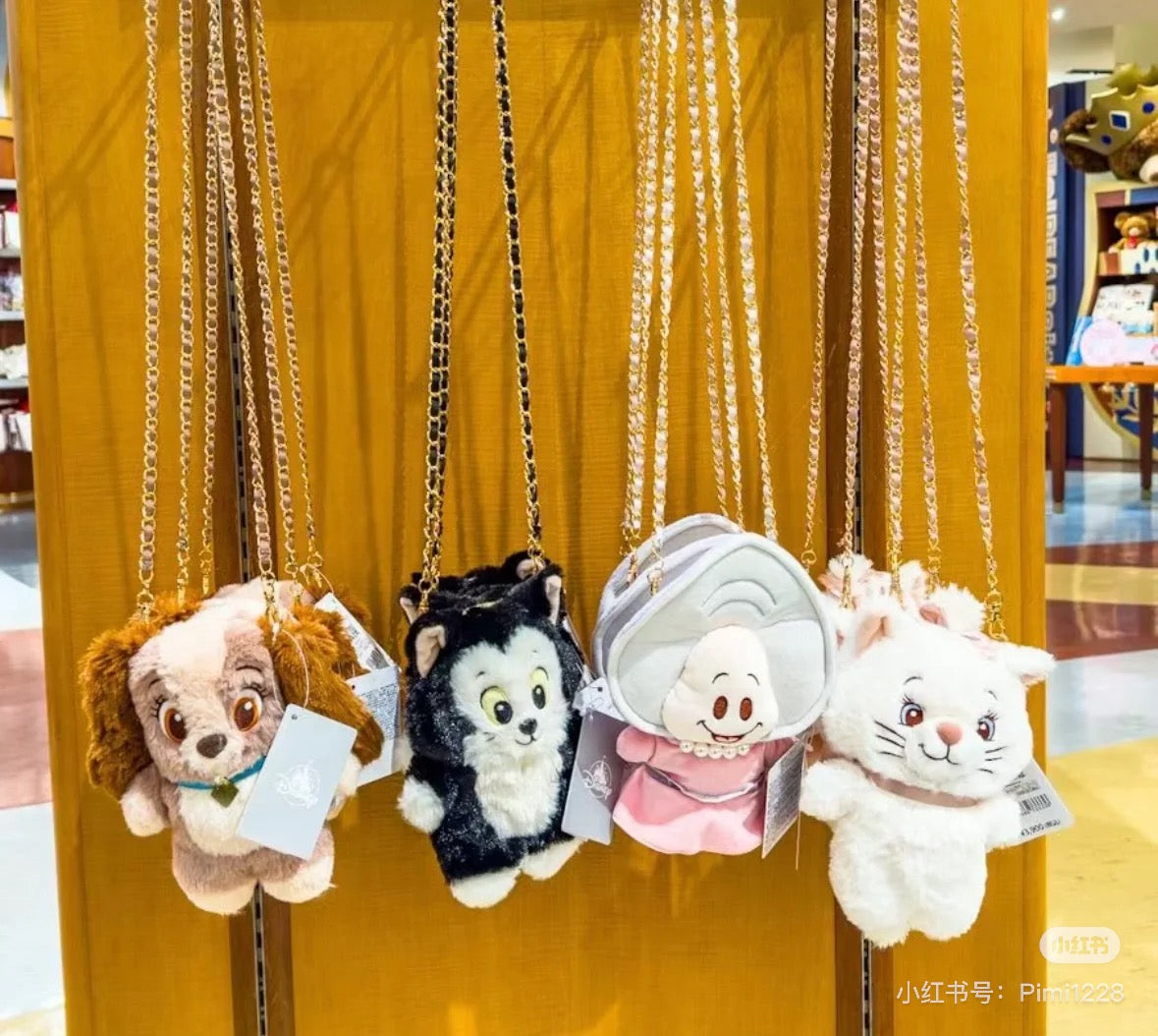 Disney迪士尼| Fluffy Pochette Shoulder Bag - Pinocchio Cat Figaro《匹诺曹》费加罗猫毛绒链条包/斜挎包/手提包|约21×15×10.5cm