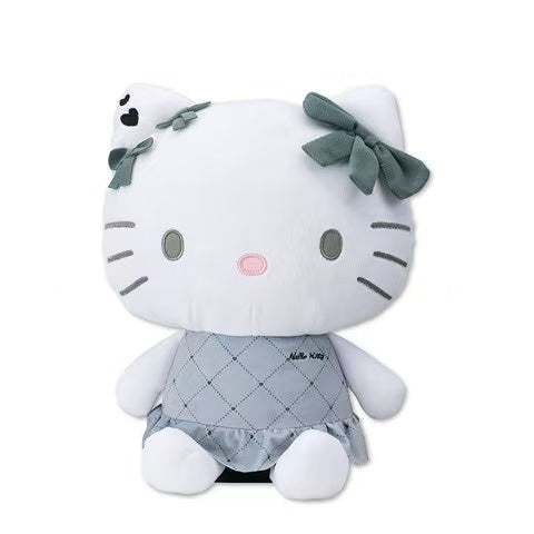 Sanrio三丽鸥|Avail联名黑白菱格纹Hello Kitty凯蒂猫毛绒玩偶/公仔|约縦:30cm 横:25cm