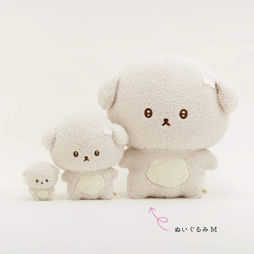 Ishiyowachan|San-X Plush Toy (M) - Ishiyowa-chan新角色软绵绵垂耳社恐小狗M号毛绒玩偶公仔/意志薄弱狗/内向修狗/表情好萌|约320×300×190mm
