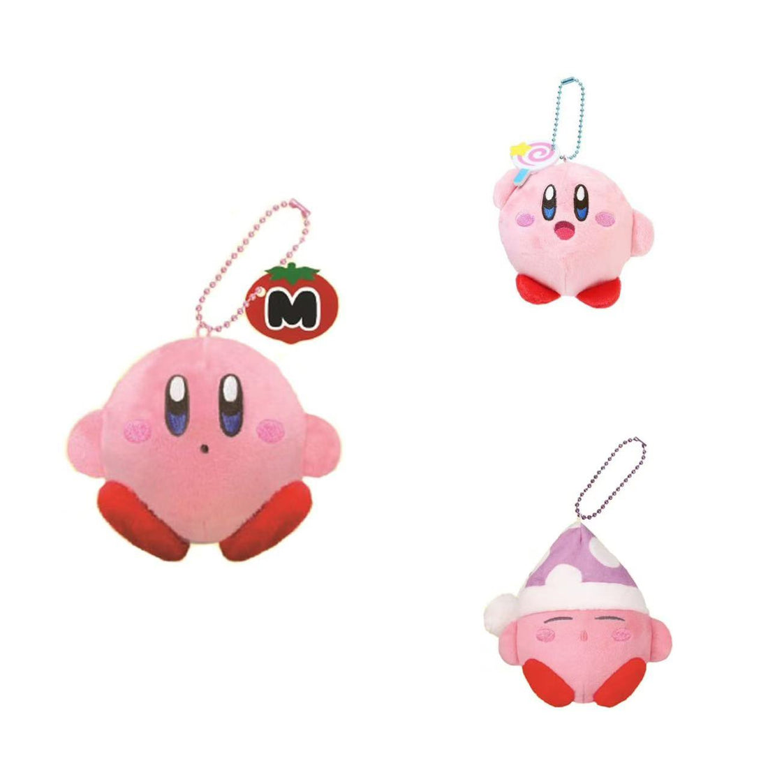 Kirby|Nukuizu Mascot Holder /Plush Keychain|H11cm x W9-10cm x D8cm approx.