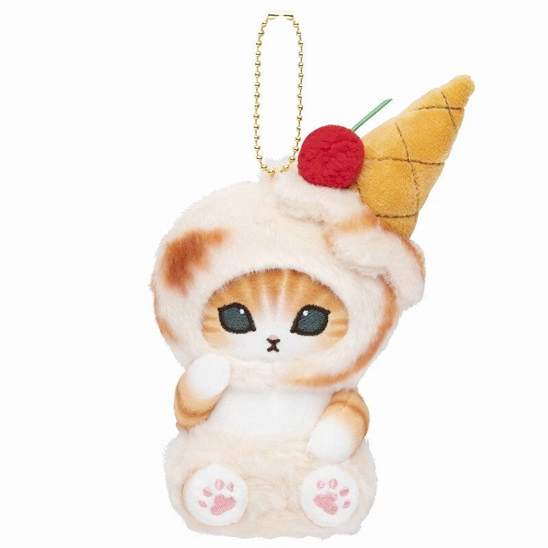 Mofusand|Ice Cat Caramel Mascot Holder /Plush Keychain|140×70×90mm approx.