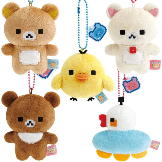 Rilakkuma|Gaming Pixel Art Mascot Holder /Plush Keychain|85 x 65 x 35 approx.
