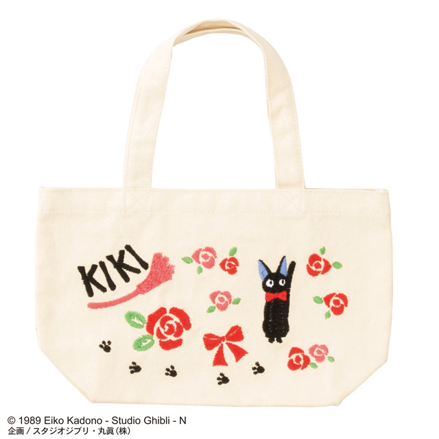 My neighbor totoro|魔女宅急便KiKi和玫瑰刺绣帆布包/单肩包|约H20 x W32 x D10cm