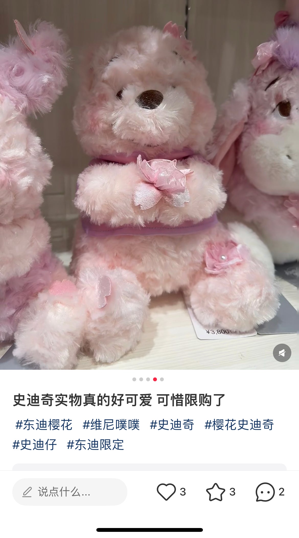 Disney| Cherry Blossom Sakura 2025 Collection Plush Dolls/Plush Toy| 25.5×23×20cm approx.