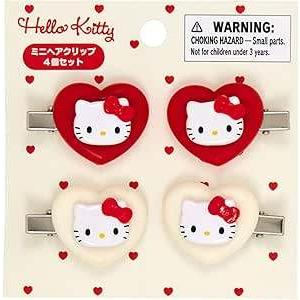 Sanrio|Heart Mini Hair Clip Set|3.5×1.2×2.5cm approx.