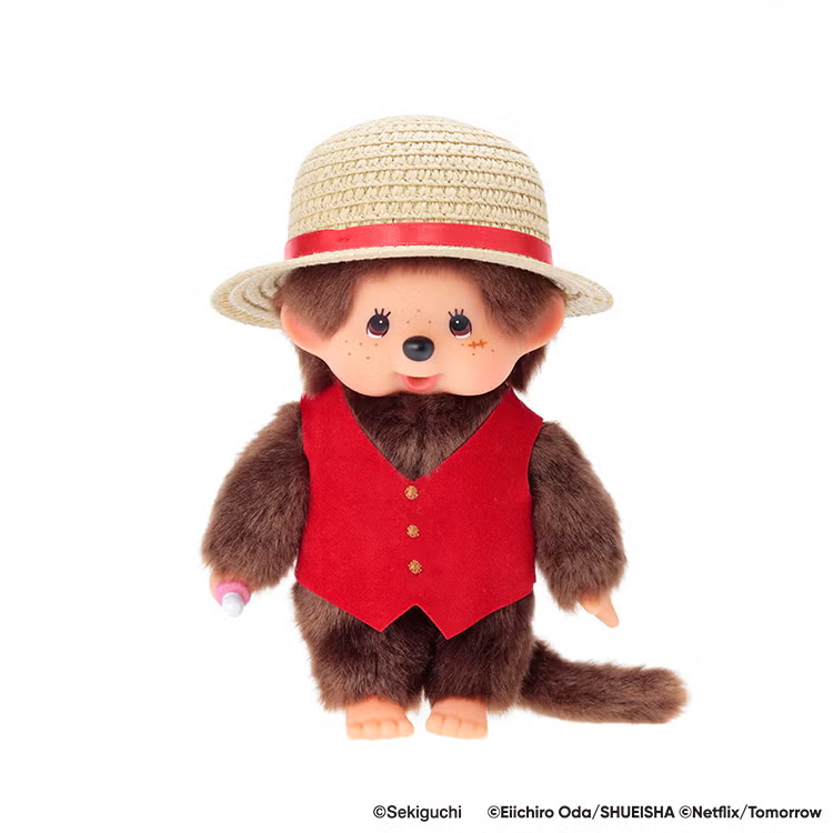【limit 1】Monchhichi|NETFLIX ONE PIECE Season 2 Luffy Plush Dolls/Plush Toy|H20 x W12 x D12cm approx.