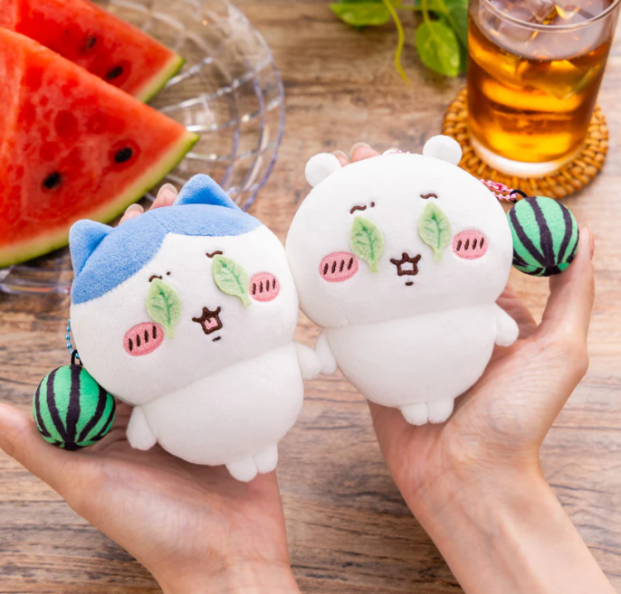 chiikawa|Is this a watermelon smash? Mascot Holder /Plush Keychain|H105 x W85 x D50mm approx.