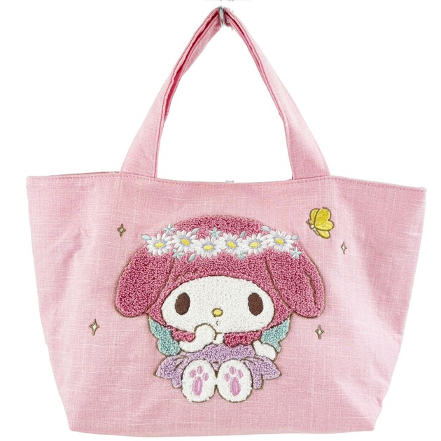 Sanrio|Hello Kitty Tiny Chum Pink Flower Mini Tote Bag|340×200×120mm approx.✔️