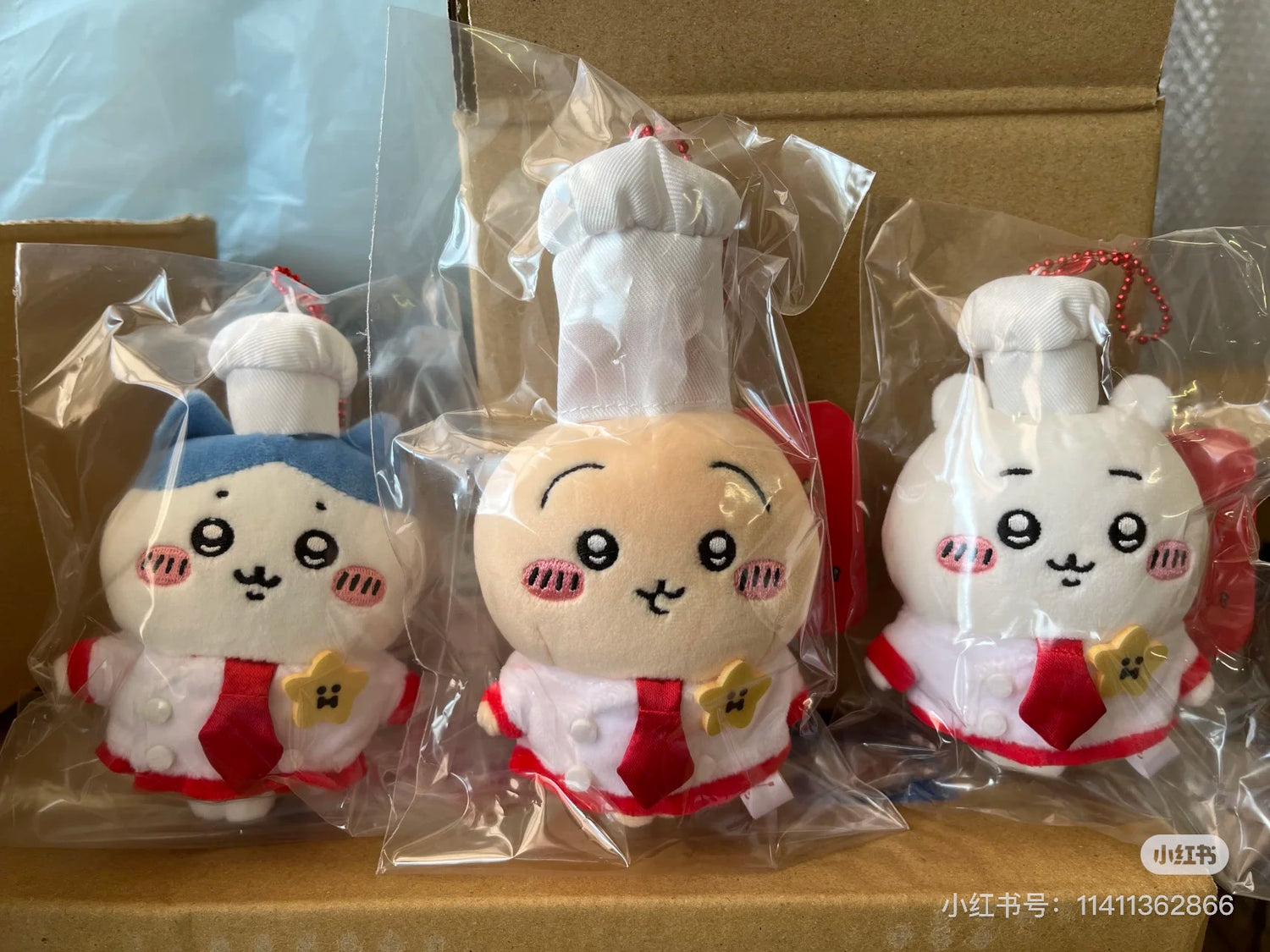 Chiikawa 吉伊卡哇|餐厅厨师毛绒玩偶挂件/包挂|约H120×W90×D50mm