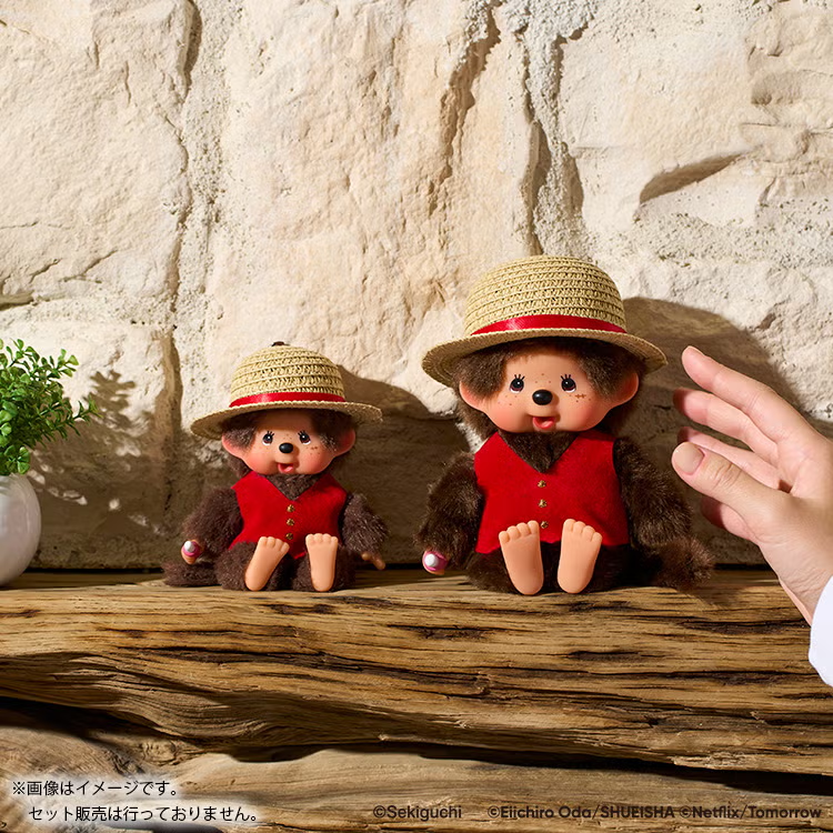 【limit 1】Monchhichi|NETFLIX ONE PIECE Season 2 Luffy Plush Dolls/Plush Toy|H20 x W12 x D12cm approx.