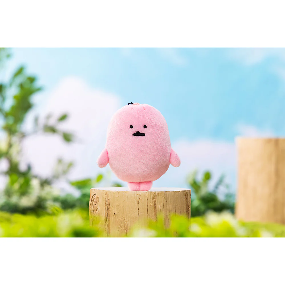 Nagano嘲讽熊|自嘲熊粉色鱼肠挂件/包挂|约H90 x W80 x D50mm