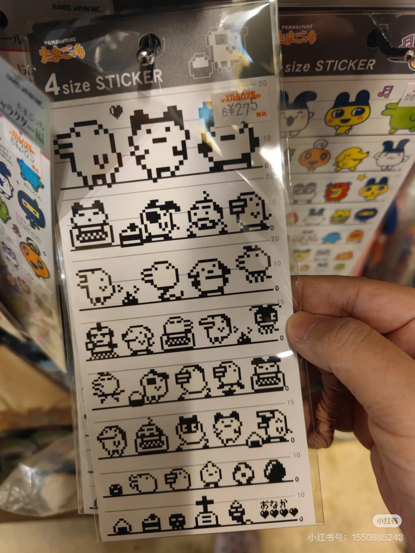 Tamagotchi拓麻歌子|Picture Book Sticker电子宠物角色复古豪华贴纸|约175×90×1mm