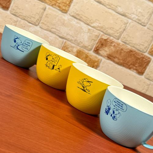 Snoopy|木纹ABS耐热/防摔树脂水杯/咖啡杯|約74×φ(直径)108mm