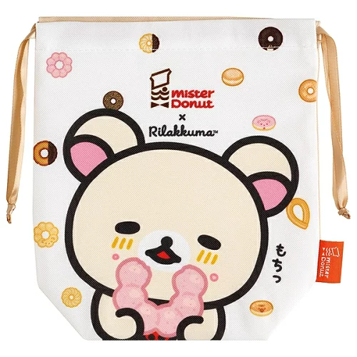 Rilakkuma|Mister Donut drawstring bag|185×170×70mm approx.