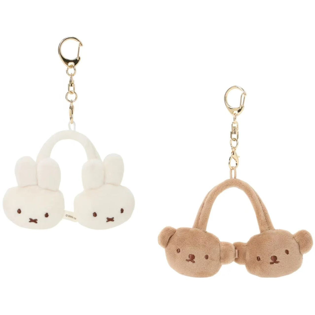 Miffy|BRUNA WINTER ACCESSORYS Mini Earmuff Plush Keychain|78 x 65 mm approx.
