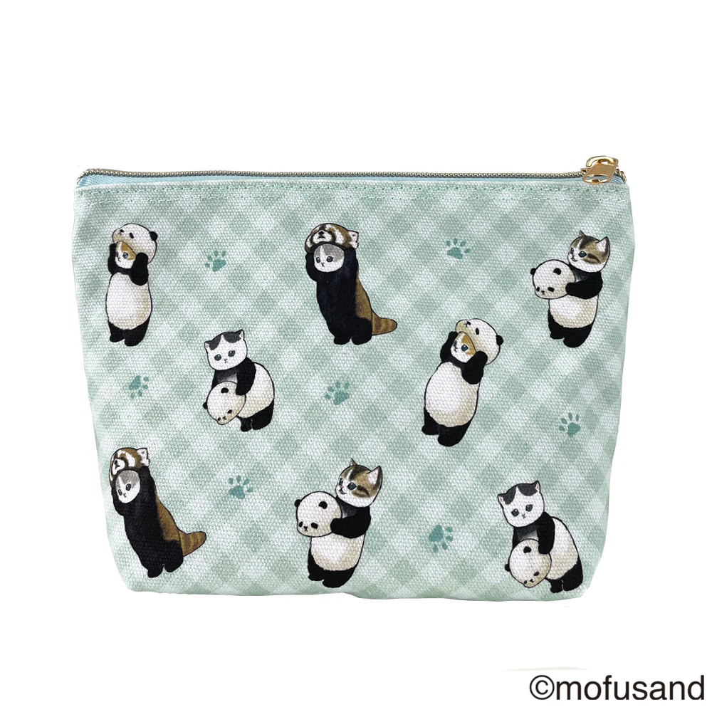 Mofusand|Cotton pouch|H130×W200×D65mm approx.