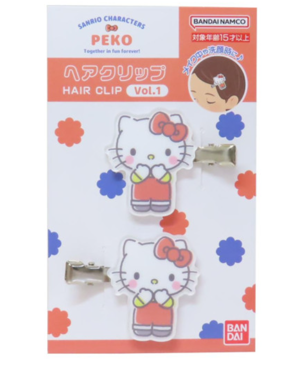 Sanrio|Peko Chan Acrylic Hair Clip|35×40×6mm approx.