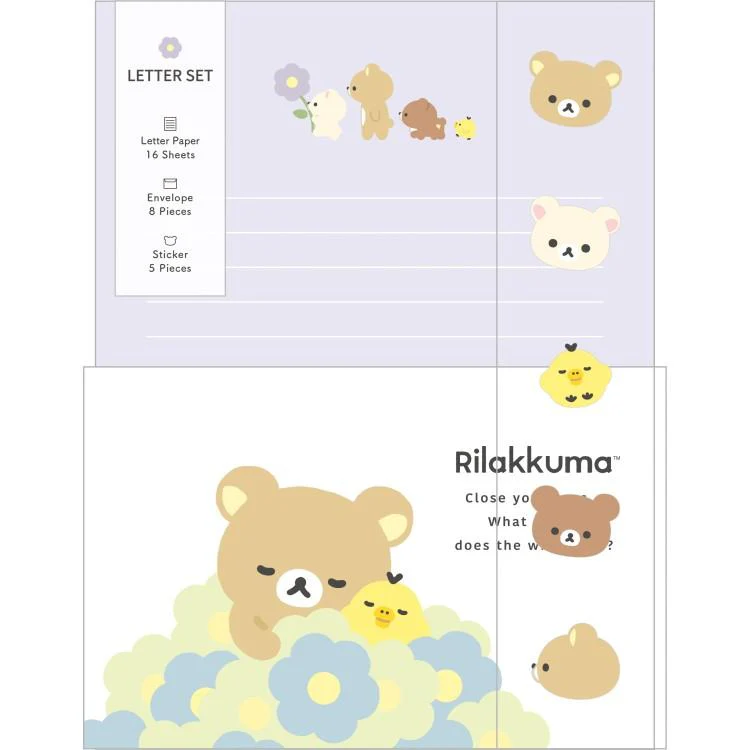 Rilakkuma|Flower Letter Set|190×142mm approx.