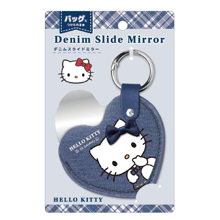 Sanrio|Denim Slide Mirror|H83 x W90 x D10mm approx.