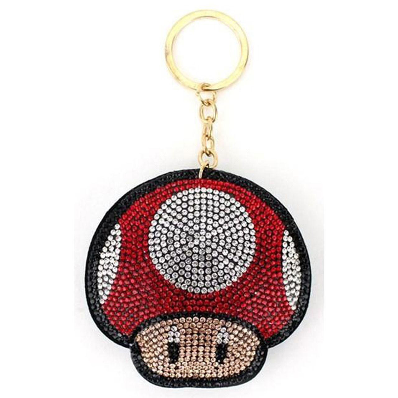 Nintendo|Mario Glitter Deco Key Holder Keychain/Keyring|88×85×20mm approx.