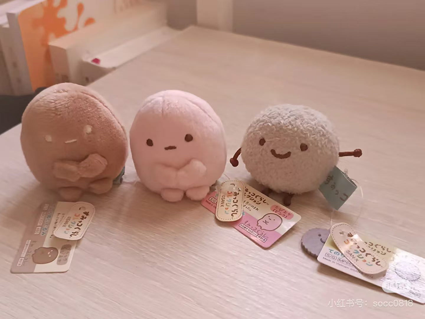Sumikko gurashi角落生物|San-X Sumikko Gurashi Tenori Plush (SS)可爱角色基础款毛绒小玩偶/手玉|5 × 4.5 × 5 cm approx.
