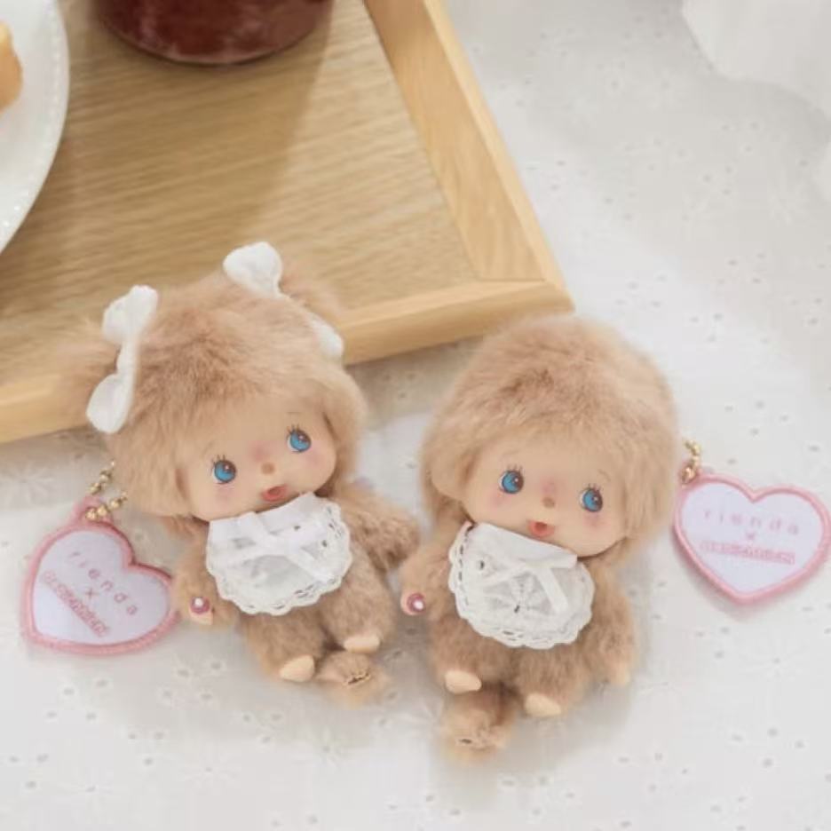 【limit 1】Monchhichi|rienda X Bebichhichi Mascot Holder /Plush Keychain