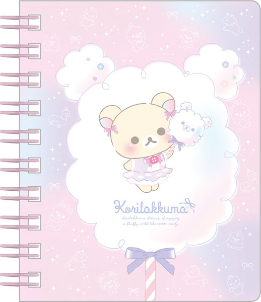 Rilakkuma轻松熊| Korilakkuma Osora no Kururin Wataame SP Memo天空白云棉花糖系列双环笔记本/手账本|约100 x 80mm/120页
