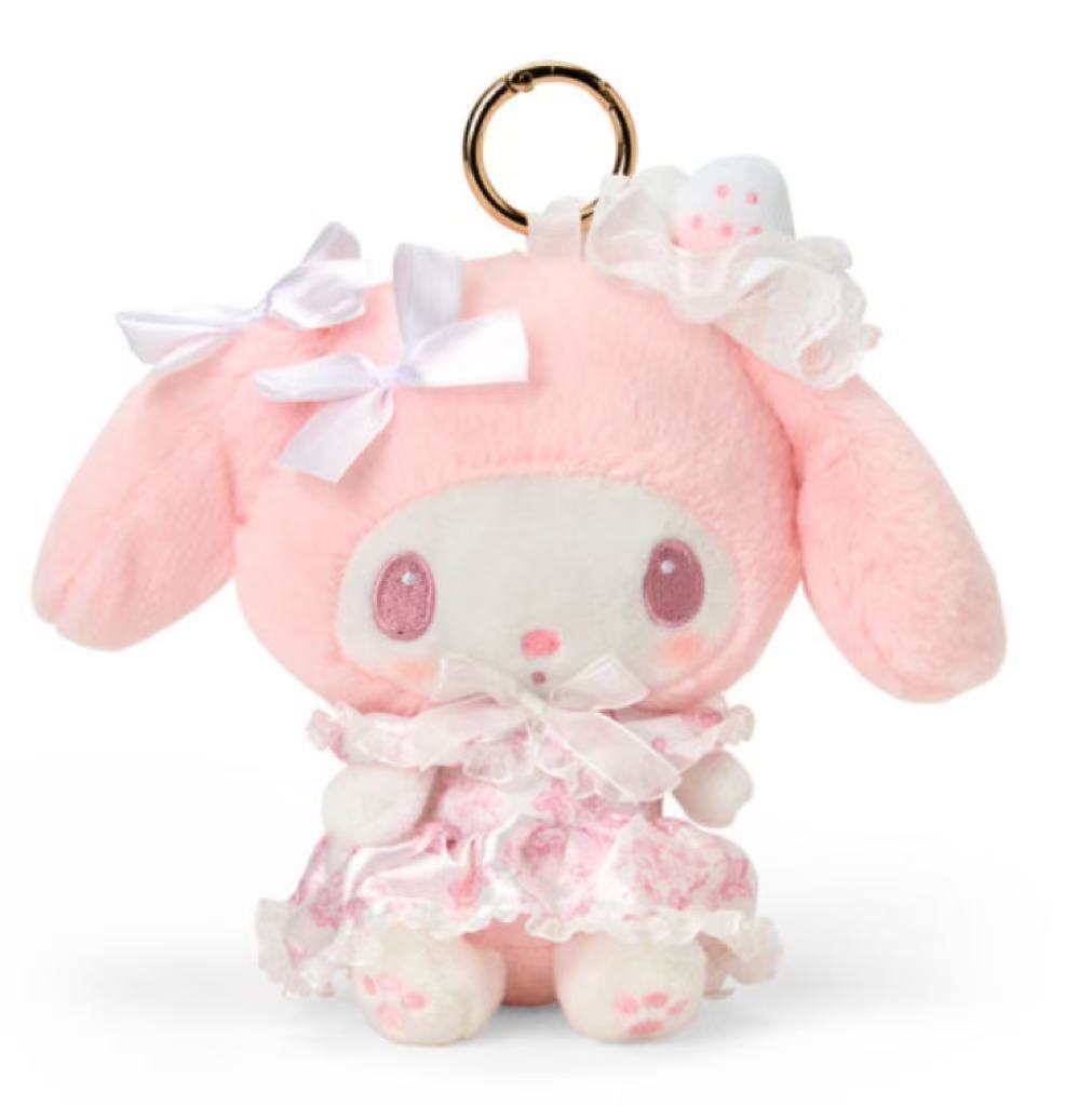 Sanrio|My Melody White Strawberry Tea Time Eco Shopping Bag & Mascot Plush|18×7×16cm approx.