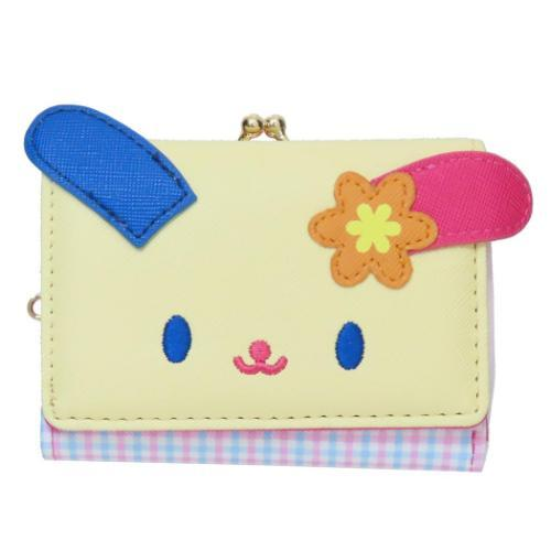 Sanrio|Usahana Gingham Clasp Trifold Wallet|106×78×30mm approx.