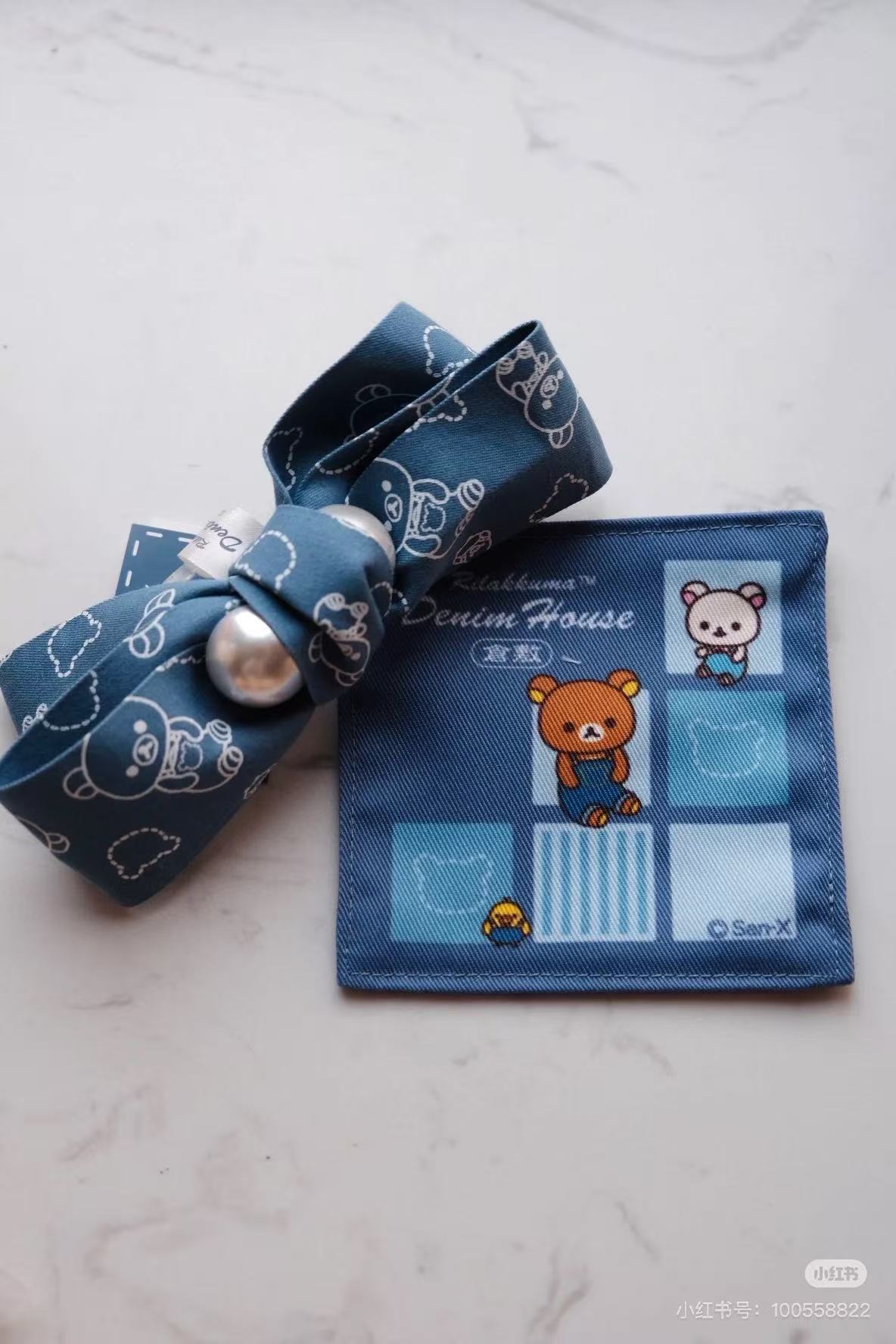 Rilakkuma|Kurashiki Denim House pearl Hair Clip Multi Clirp