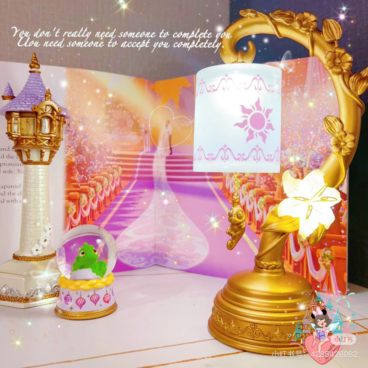 【限购1】Disney迪士尼|Tangled Pascal LED Light FEEL LIKE RAPUNZEL lantern cute长发公主幻想之泉乐佩帕斯卡LED台灯/小夜灯|約高さ21.5×幅11×奥行き8.2(cm)