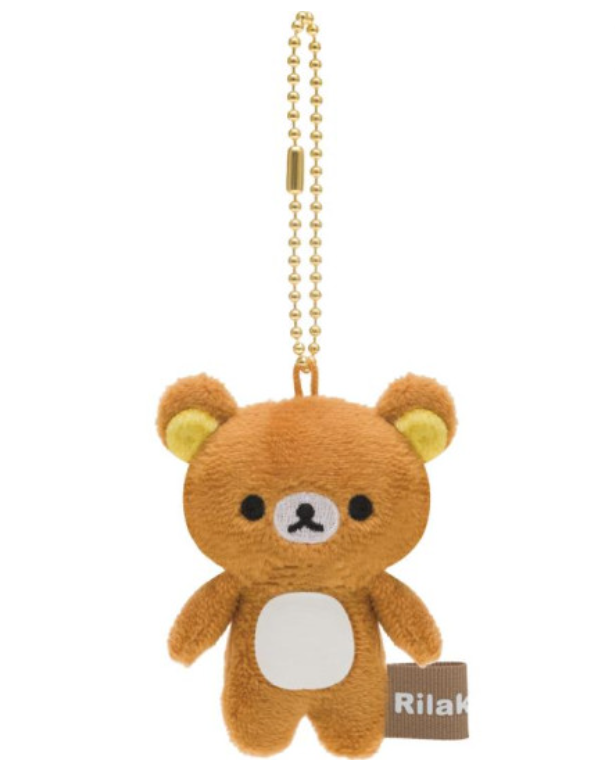 Rilakkuma轻松熊|San-X Keychain Mini Plush Cleaner可爱毛茸茸mini玩偶挂件/包挂|約H70×W55×D25mm