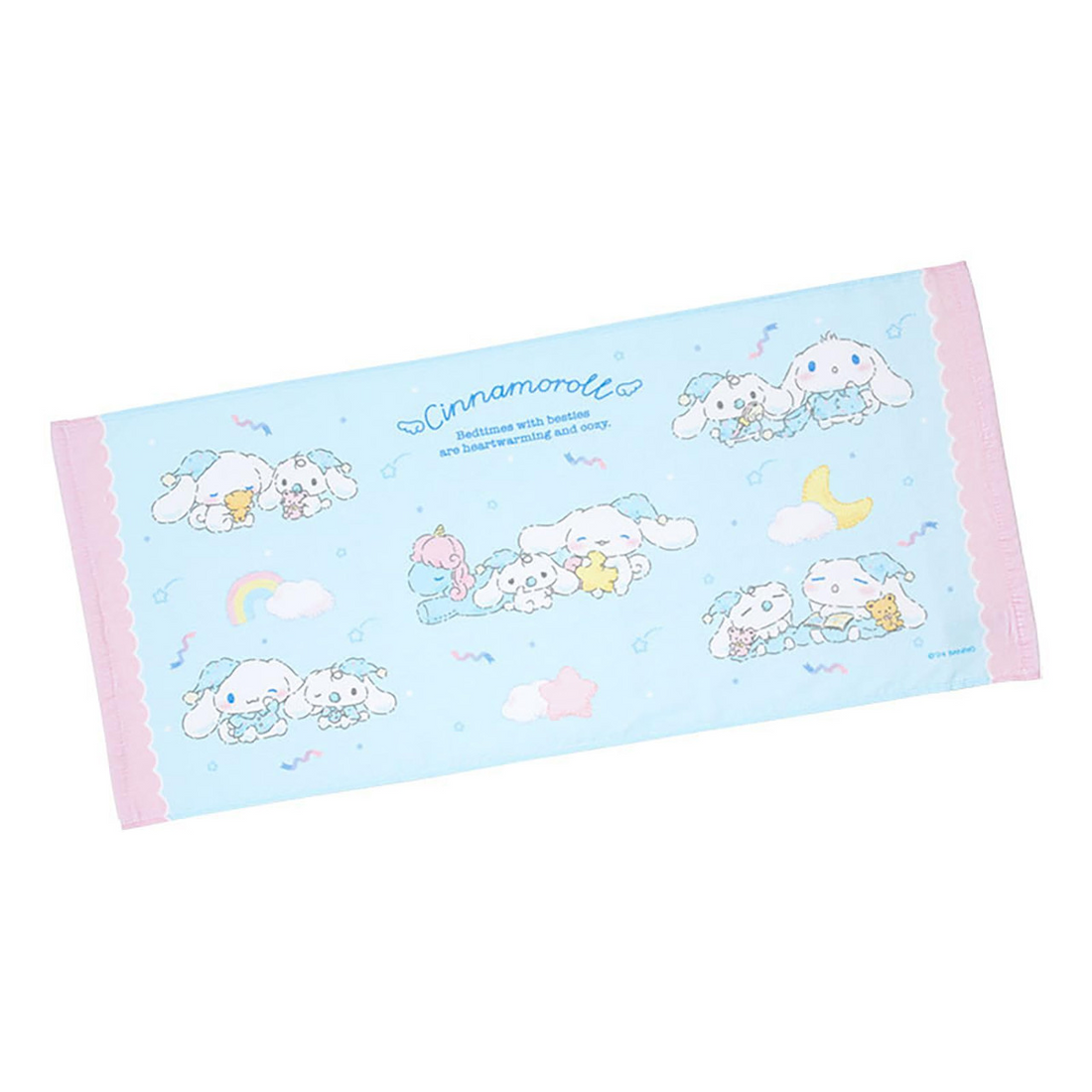 Sanrio三丽鸥| Face Towel - Cinnamoroll / Sleepy Time玉桂狗甜梦系列困困大耳狗100%棉可爱图案毛巾/洗脸巾|约34×0.5×76cm