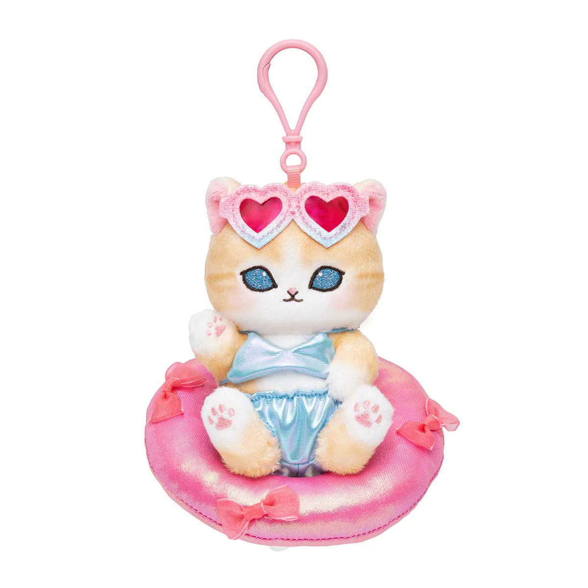 Mofusand|Gyarunyan Girl Collection Summer Vacation Mascot Holder /Plush Keychain|145×125×90mm approx.