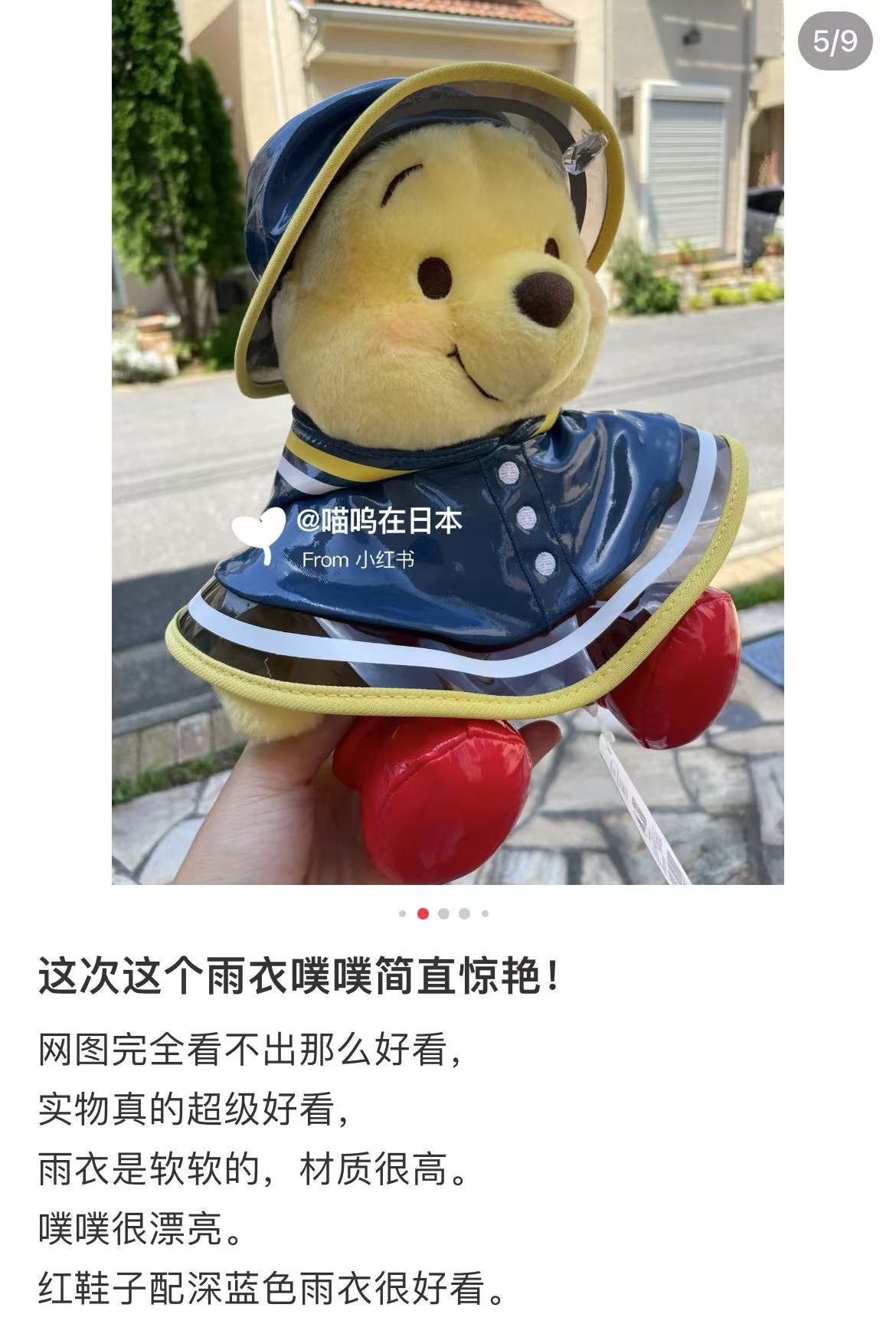 Disney|Raindrop & Raincoat Plush Dolls/Plush Toy|H24×W21×D19cm approx.