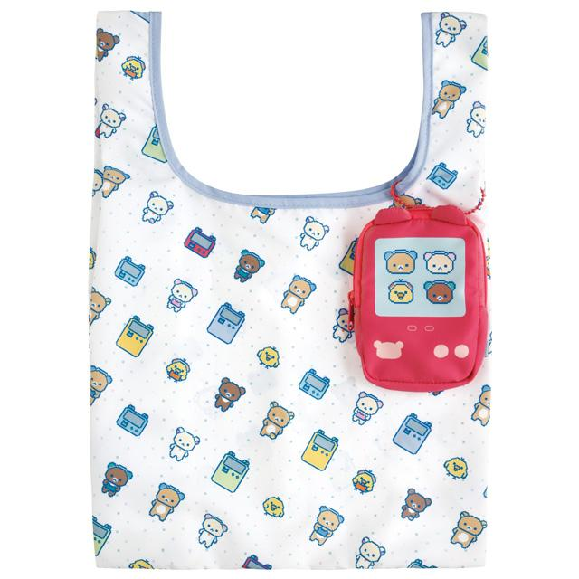 Rilakkuma|Gaming Pixel Art Eco Shopping Bag & Mascot Pouch|380×260×50mm approx.