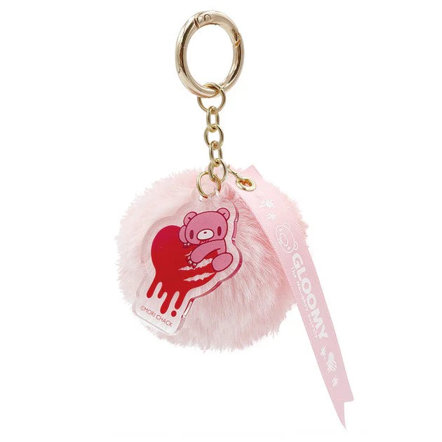 Gloomy Bear|Fluffy Ball Charm Keychain|7.5cm dia.
