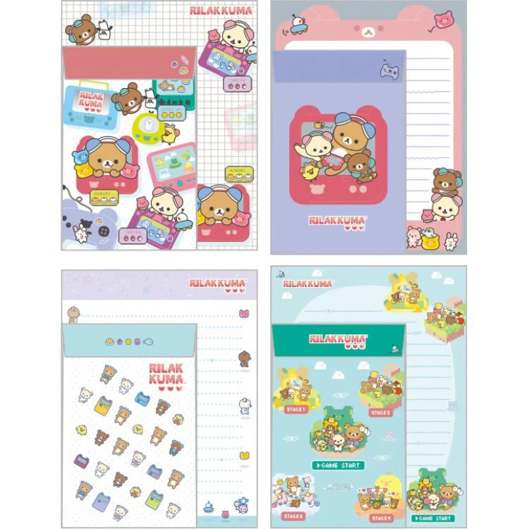 Rilakkuma|Gaming Pixel Art Letter Writing Set|190×142mm approx.