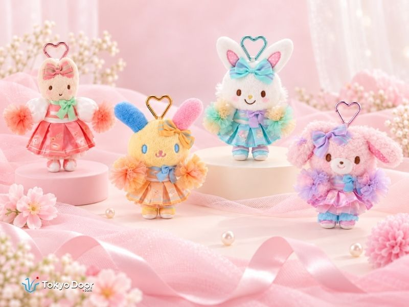 Sanrio|Cheering Everyone On! Cheer Tales Mascot Holder /Plush Keychain|15×7×16cm approx.