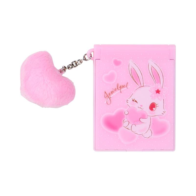 Sanrio三丽鸥|Secret Mini Mirror - Fluffy Heart Blind Box毛茸茸爱心系列平成复古可爱角色折叠随身镜子盲盒/全9种|1枚入