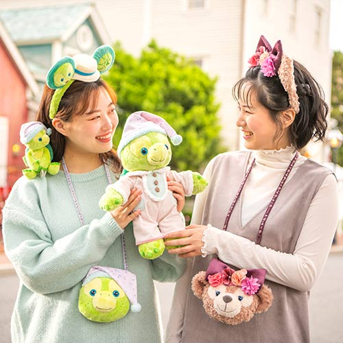 Disney迪士尼|2024东迪秋日睡衣派对Olu小龟毛绒斜挎包/卡包/零钱包