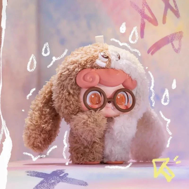 JOTOYS Q.Kid Emotional Hairy Monsters Series Vinyl Plush Keychain Blind Box