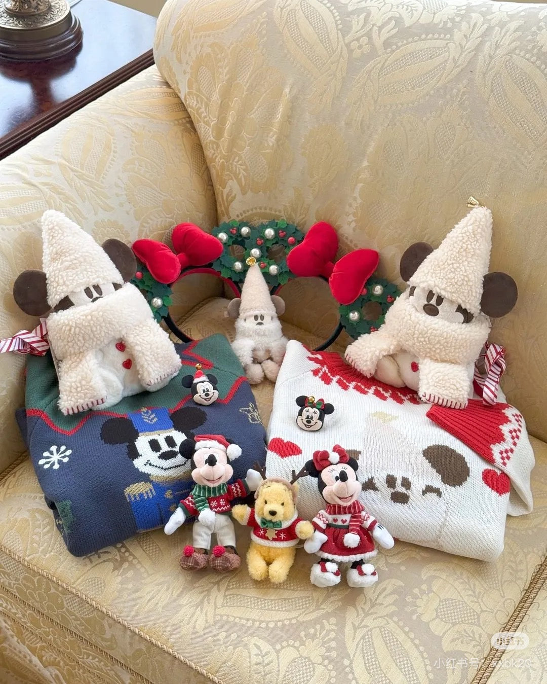 Disney迪士尼|东迪2024圣诞限定米奇米妮毛绒挂件/包挂