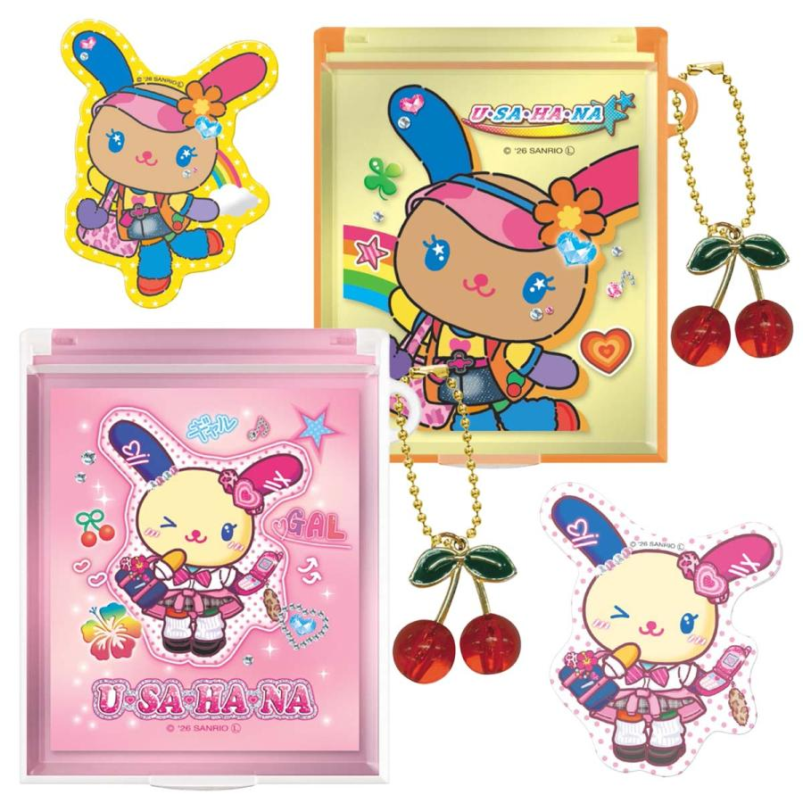 Sanrio|Usahana High School Charm Foldable Mirror|83×57×6mm approx.