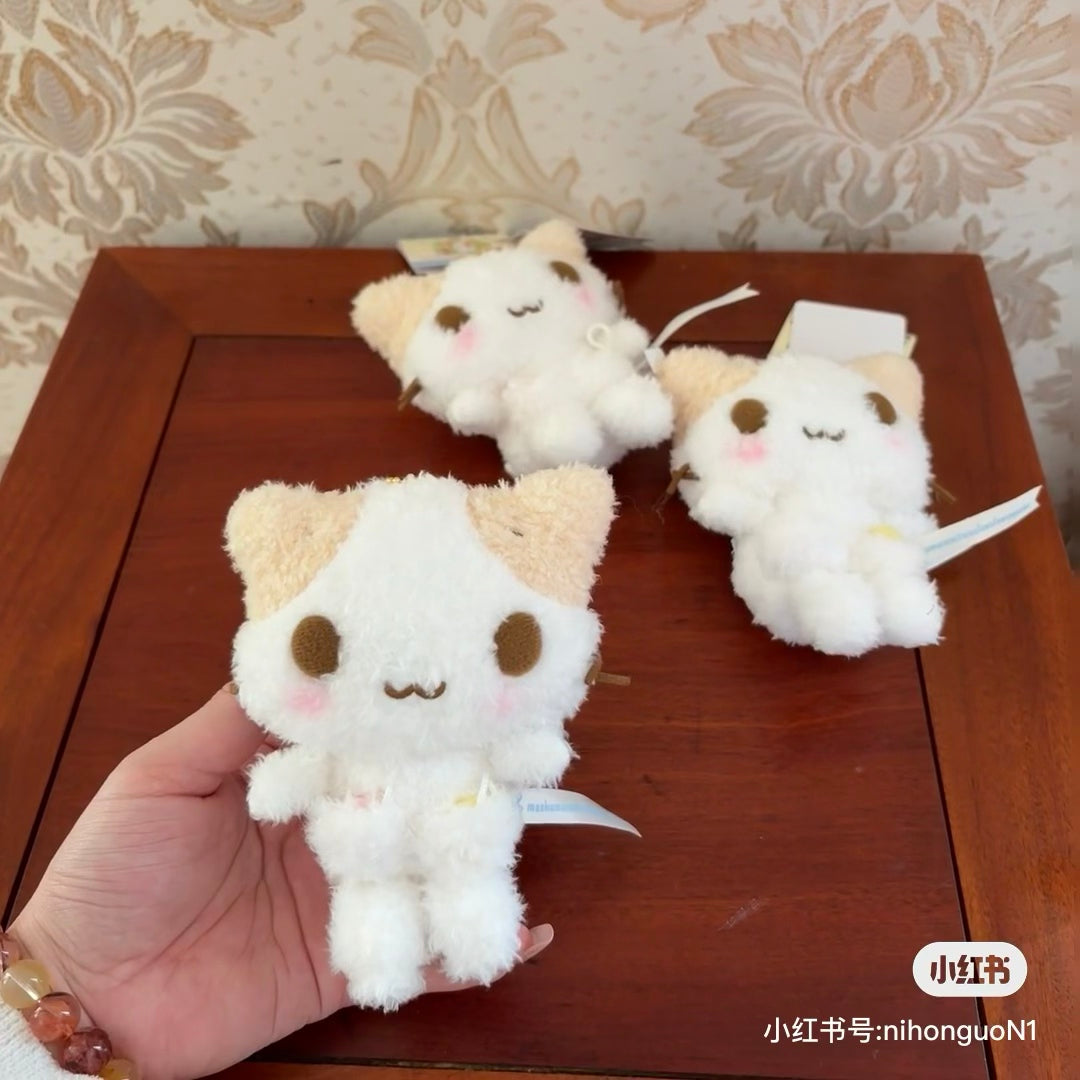 Sanrio|Cat Club Fluffy marshmallow-like kitty Mascot Holder /Plush Keychain| W11 x D7 x H13cm approx.