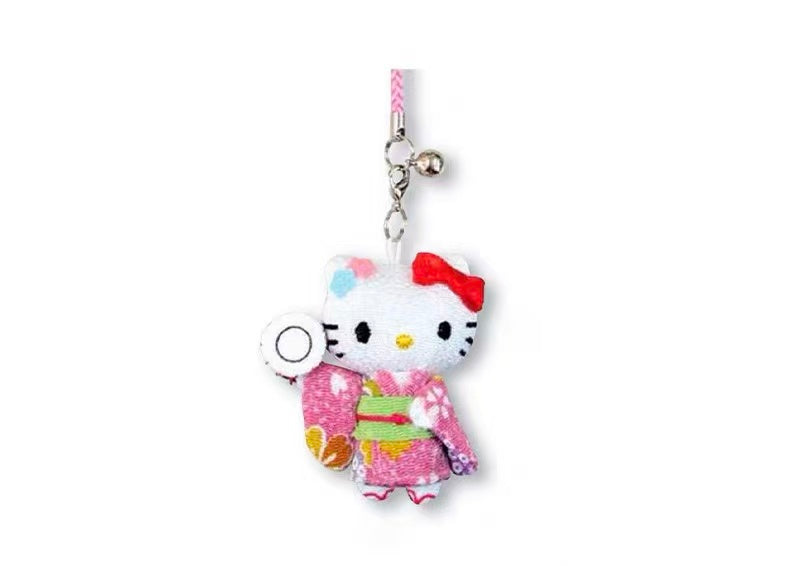 Hello kitty|Kimono tambourine Mascot Holder /Plush Keychain|1 piece